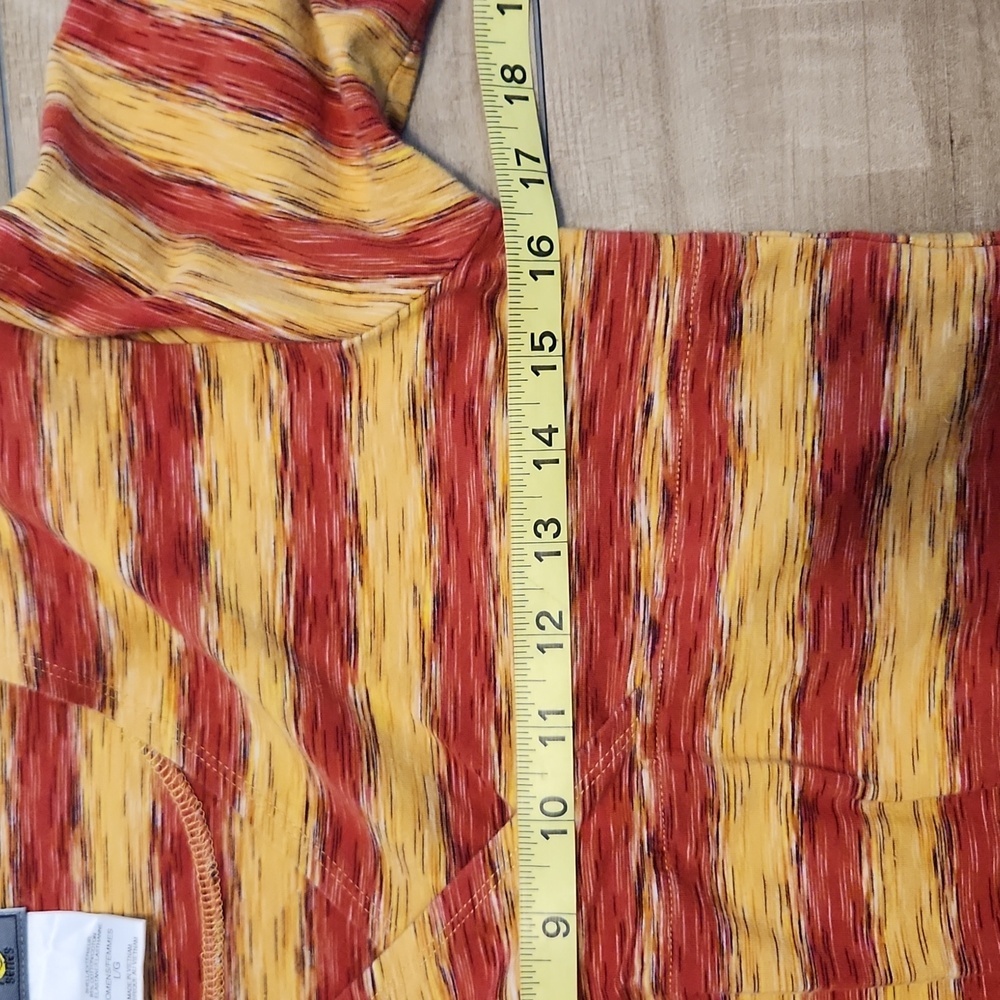 The North Face A5 series base layer long sleeve striped top size L yellow orange - Picture 12 of 14